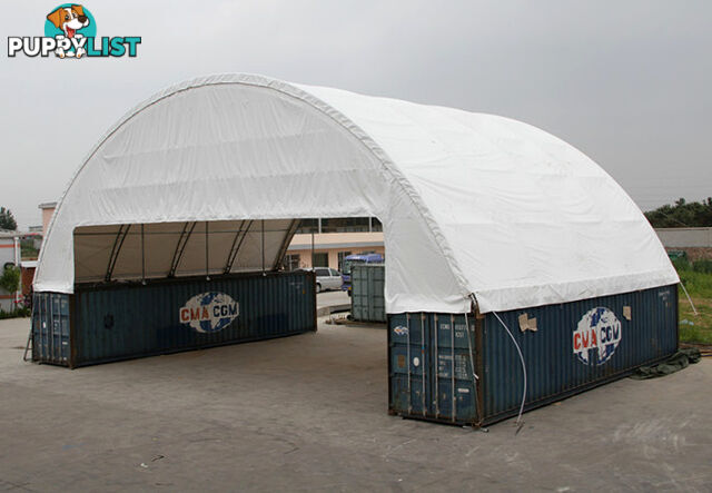 New 18m x 12m Double Trussed Container Shelter Workshop Igloo Dome