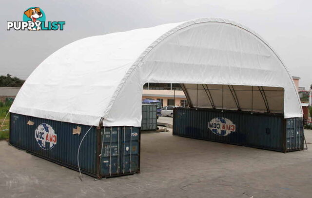 New 18m x 12m Double Trussed Container Shelter Workshop Igloo Dome