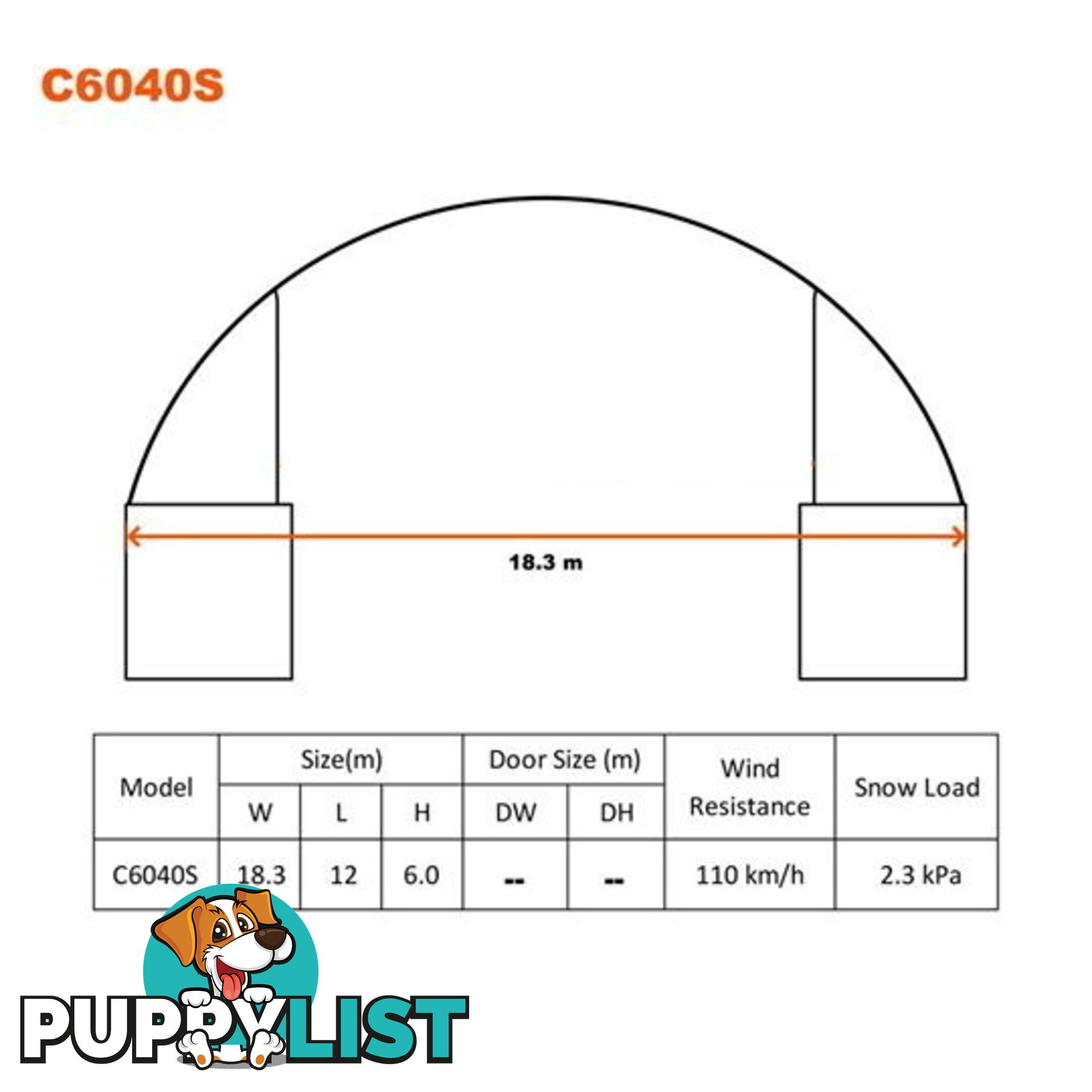 New 18m x 12m Double Trussed Container Shelter Workshop Igloo Dome