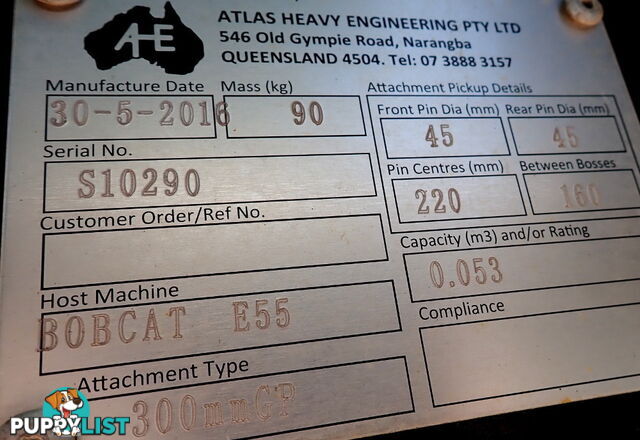 New 3-7 ton (45mm pin, 220mm CtoC) 250mm AHE Excavator Digging GP Bucket