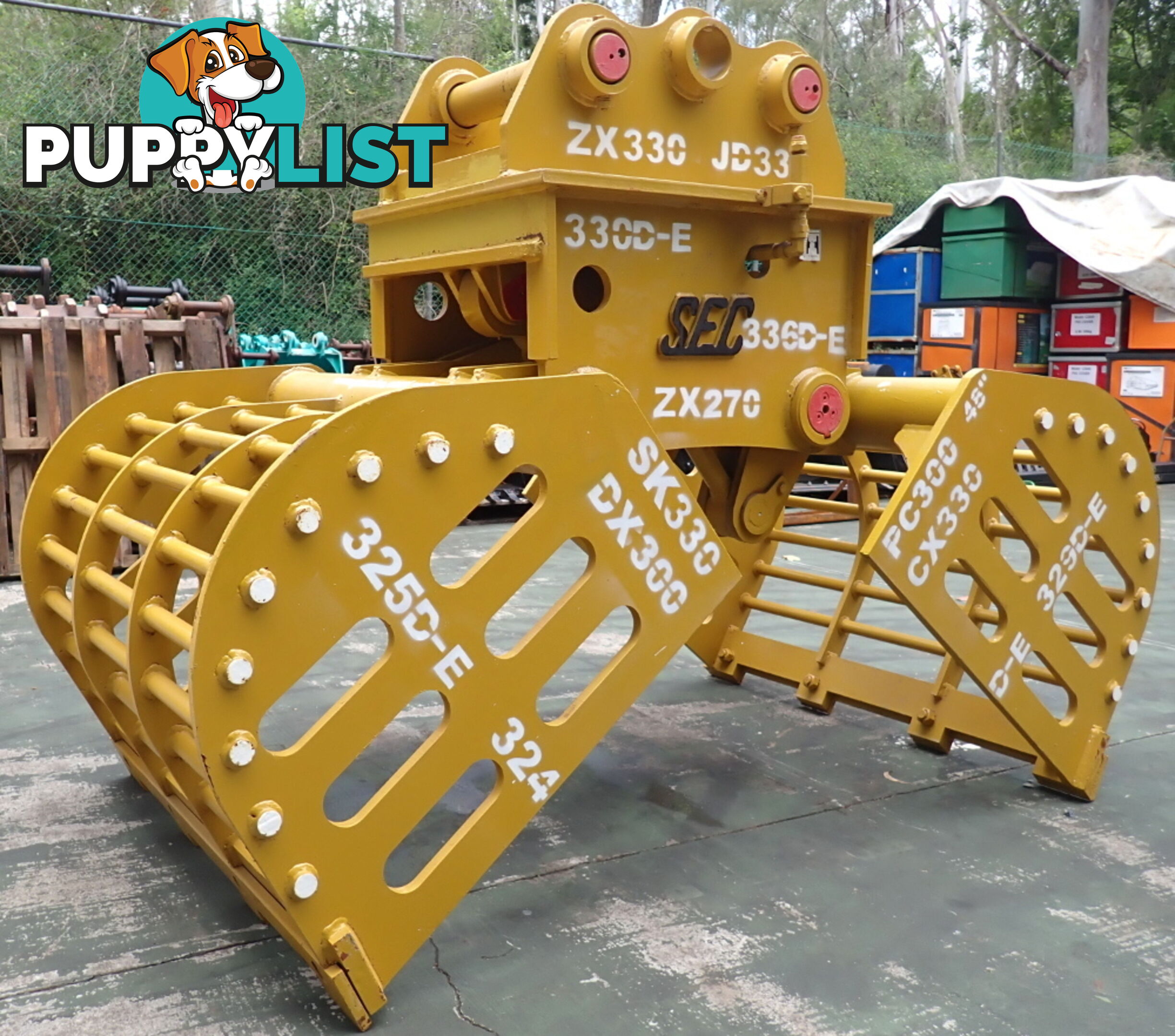 20-48 ton (90 or 100mm pin) Excavator Hydraulic Clamshell Sieve Bucket