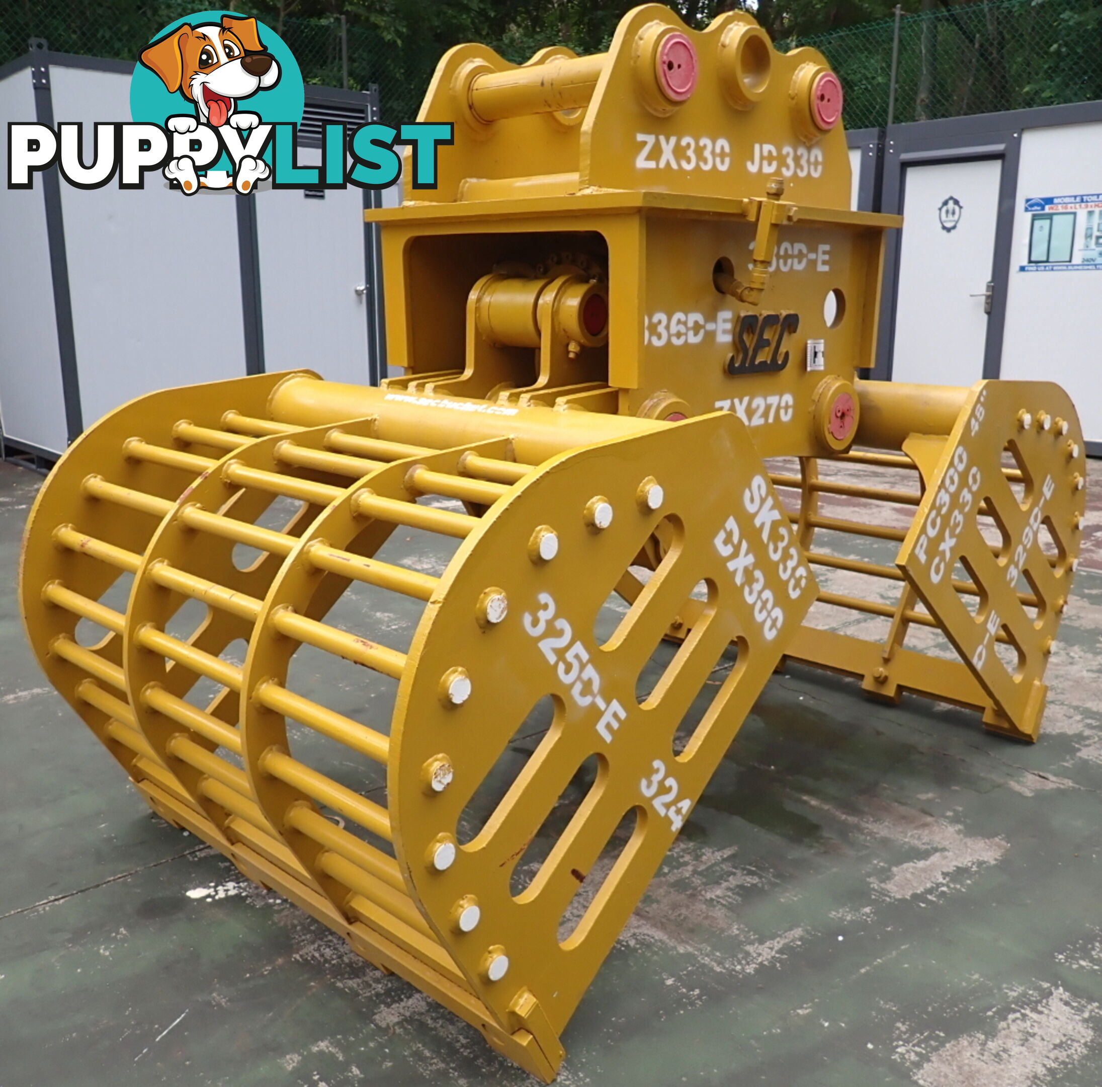 20-48 ton (90 or 100mm pin) Excavator Hydraulic Clamshell Sieve Bucket