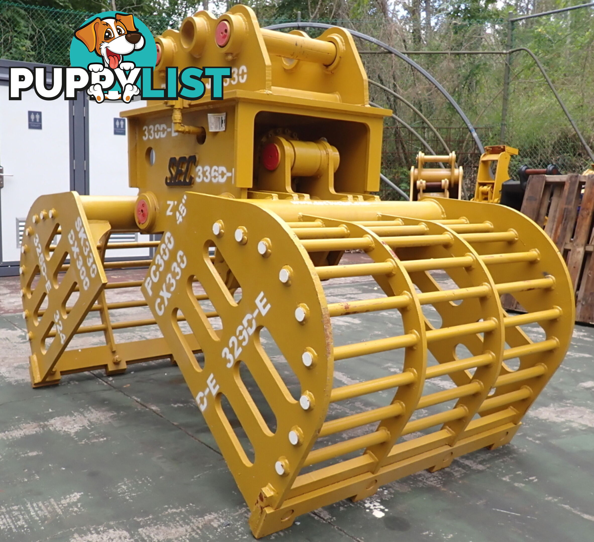 20-48 ton (90 or 100mm pin) Excavator Hydraulic Clamshell Sieve Bucket