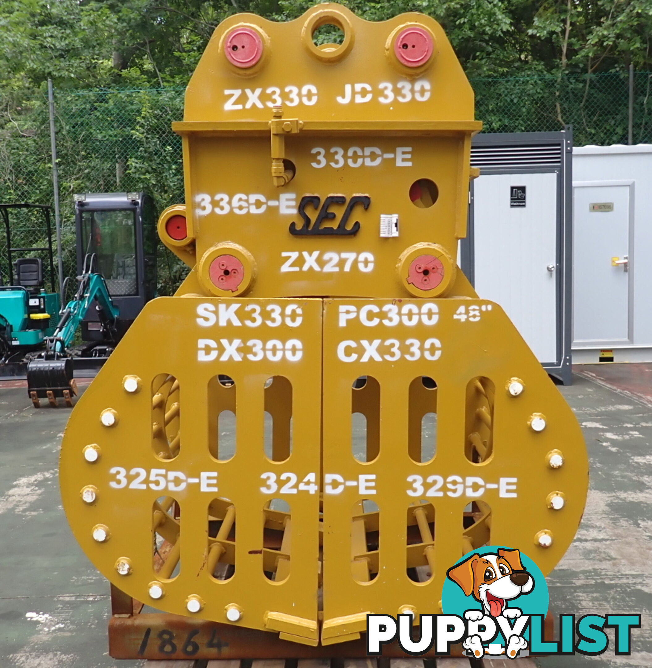 20-48 ton (90 or 100mm pin) Excavator Hydraulic Clamshell Sieve Bucket