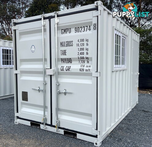 New 12ft Shipping Container with side Door & Window