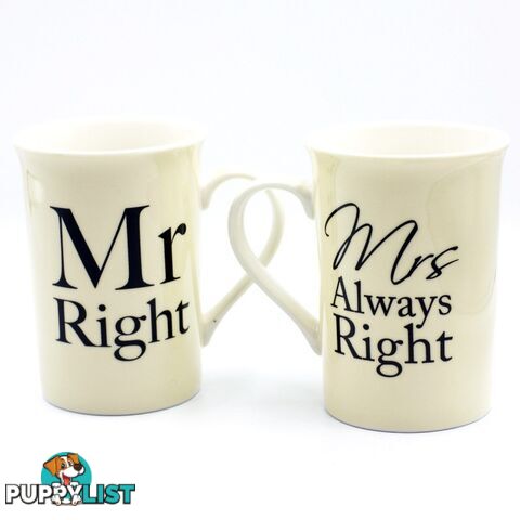 Mr. Right & Mr's Always Right Pair Mug