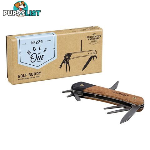 Golf Buddy Multi-Tool with Titanium Coated Tools by Gentlemen's Hardware