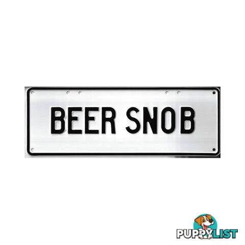 Beer Snob Novelty Number Plate