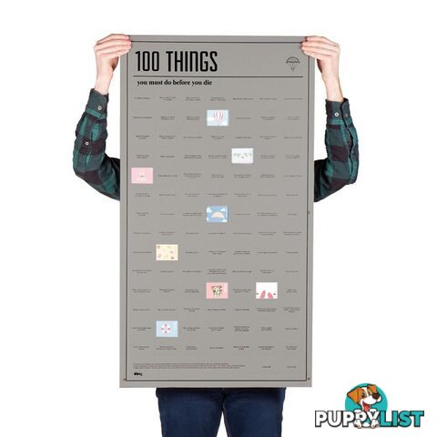 100 Things You Must Do Before You Die Poster by DOIY