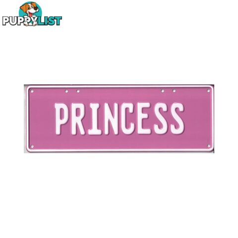 Princess Novelty Number Plate