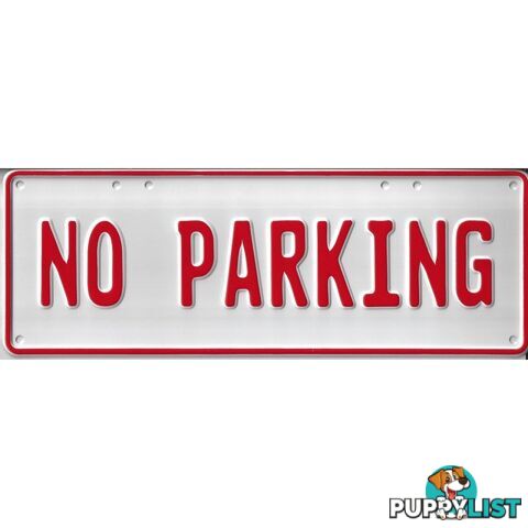 No Parking Number Plate Signage