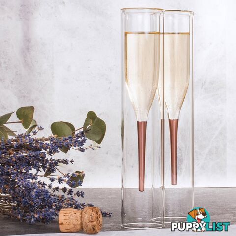 Inside Out Champagne Flutes - Set of 2