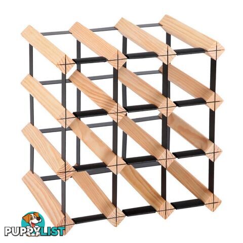 12 Bottle Timber Wine Rack