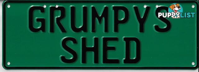 Grumpy's Shed Novelty Number Plate