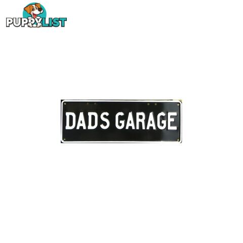 Dad's Garage Novelty Number Plate