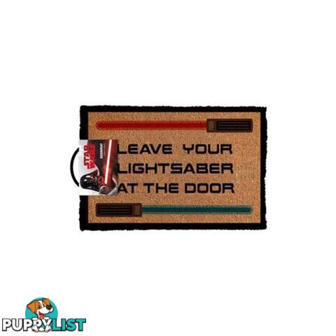 Star Wars Leave Your Lightsaber At The Door Doormat