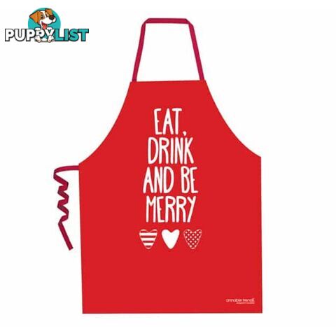 Eat Drink and Be Merry Christmas Apron