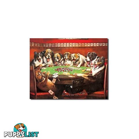 Dogs Playing Poker Tin Sign