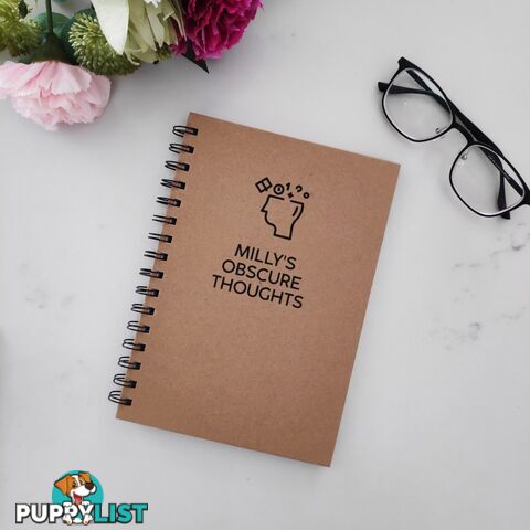 Obscure Thoughts - Personalised Hardcover Spiral Notebook