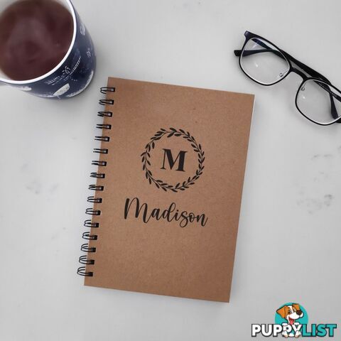 Personalised Notebook with Name and Initial