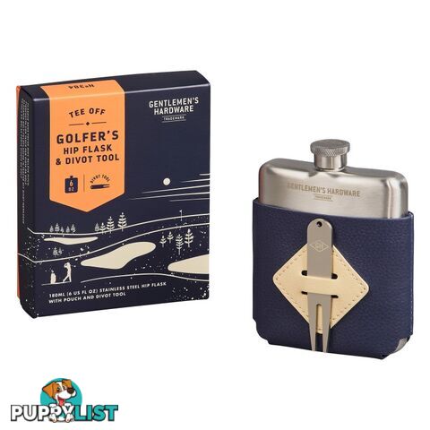 Golfers Hip Flask & Divot Tool by Gentlemen's Hardware