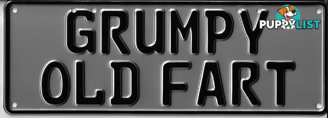 Grumpy Old Fart Novelty Number Plate