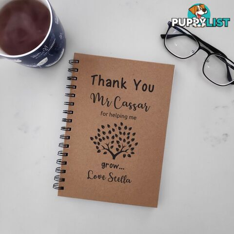 Thank You - Personalised Notebook for Teacher