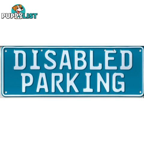 Disabled Parking Number Plate Signage