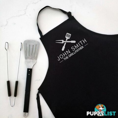 The Grillfather - Personalised Apron Black