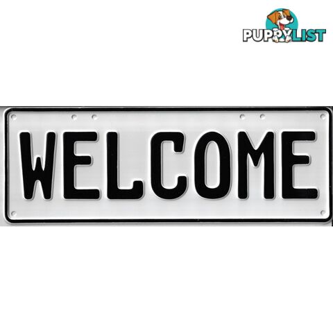 Welcome Number Plate Signage