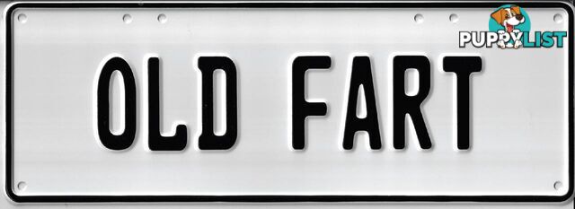 Old Fart Novelty Number Plate