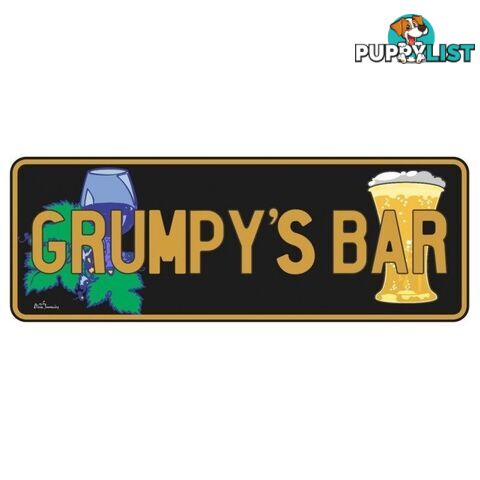 Grumpys Bar Novelty Number Plate