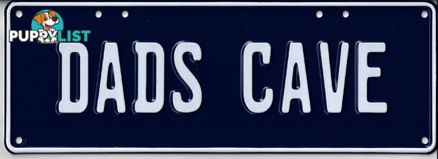 Dad's Cave Novelty Number Plate