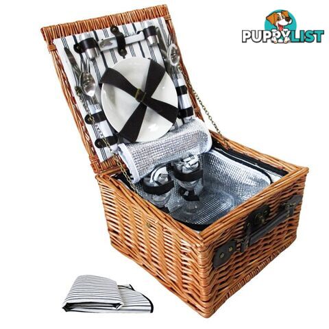 Picnic Basket with Accessories for 2 Persons