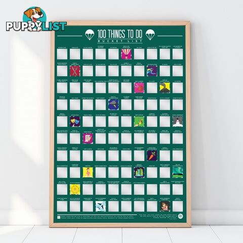 100 Things To Do Scratch Off Bucket List Poster by Gift Republic