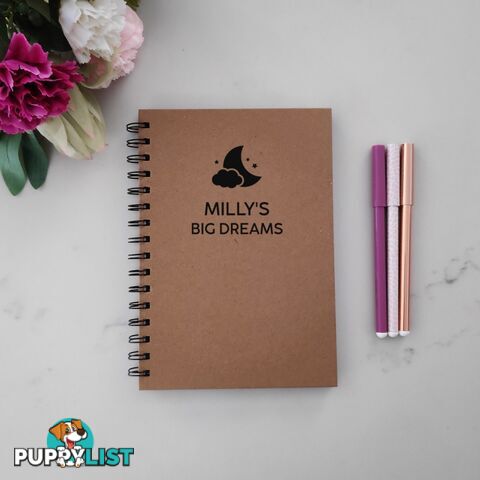 Big Dreams - Personalised Hardcover Spiral Notebook