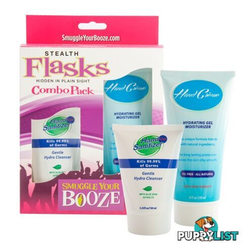 Hand Cream and Hand Sanitiser Secret Flask Combo Pack