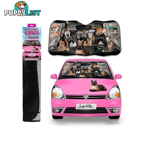 Car Full Of Cats Auto Sunshade