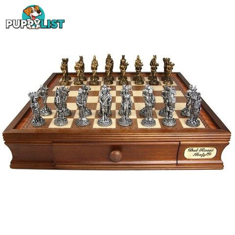 Medieval Pewter Chess Set by Dal Rossi Italy