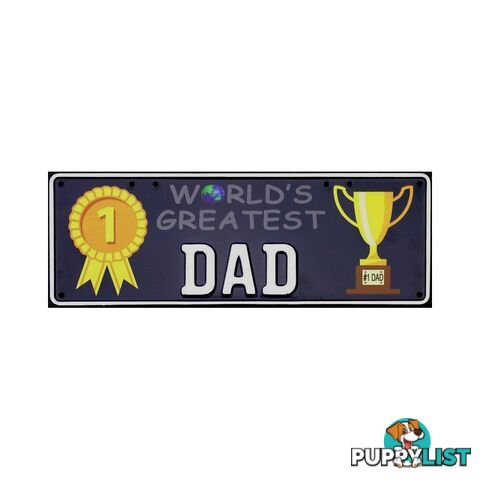 World's Greatest Dad Novelty Number Plate