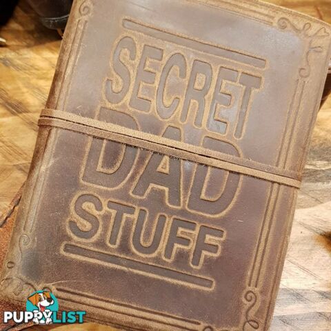 Secret Dad Stuff Genuine Leather Journal by Indepal Leather