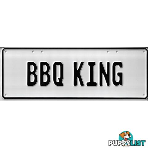 BBQ King Novelty Number Plate