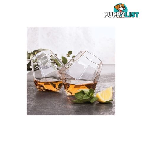 Diamond Whisky Glasses - Set of 2