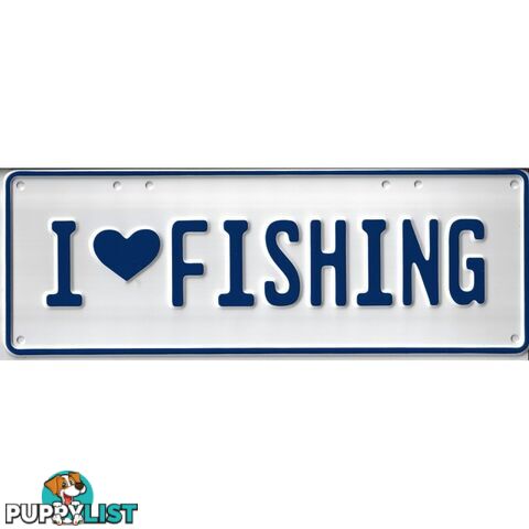 I Love Fishing Novelty Number Plate