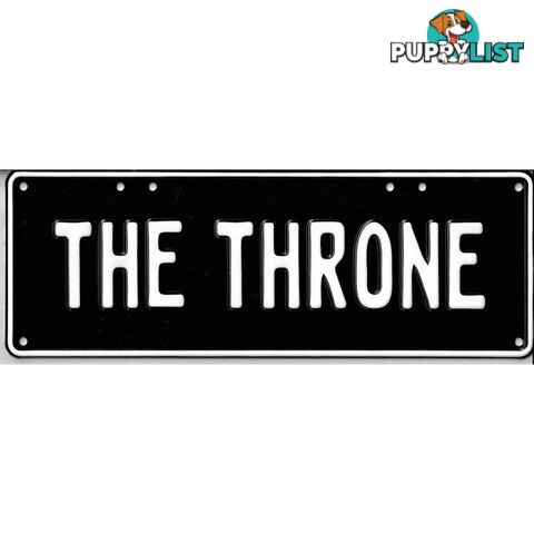 The Throne Novelty Number Plate