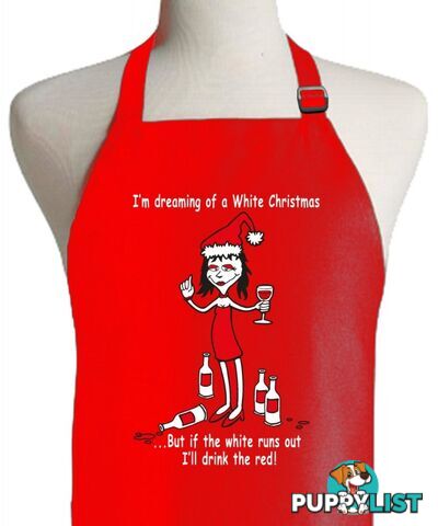 White Christmas Red Apron