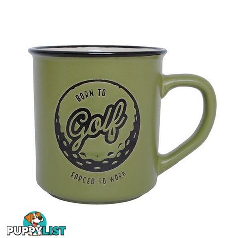 Born to Golf Forced to Work Manly Mug