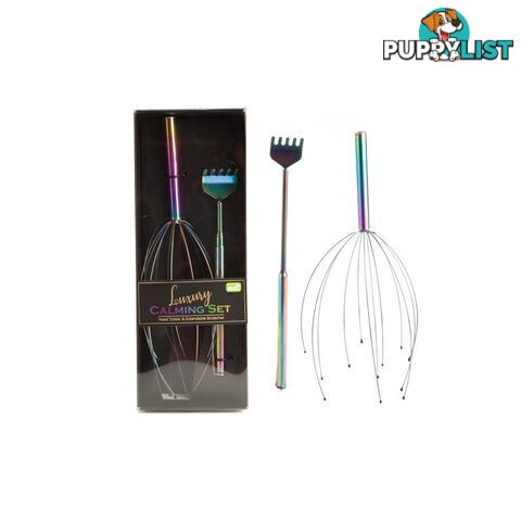 Head Tickler and Extendable Back Scratcher Set