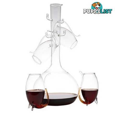 Port Decanter & 4 Piece Sipper Set