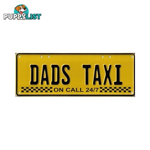 Dad's Taxi Novelty Number Plate